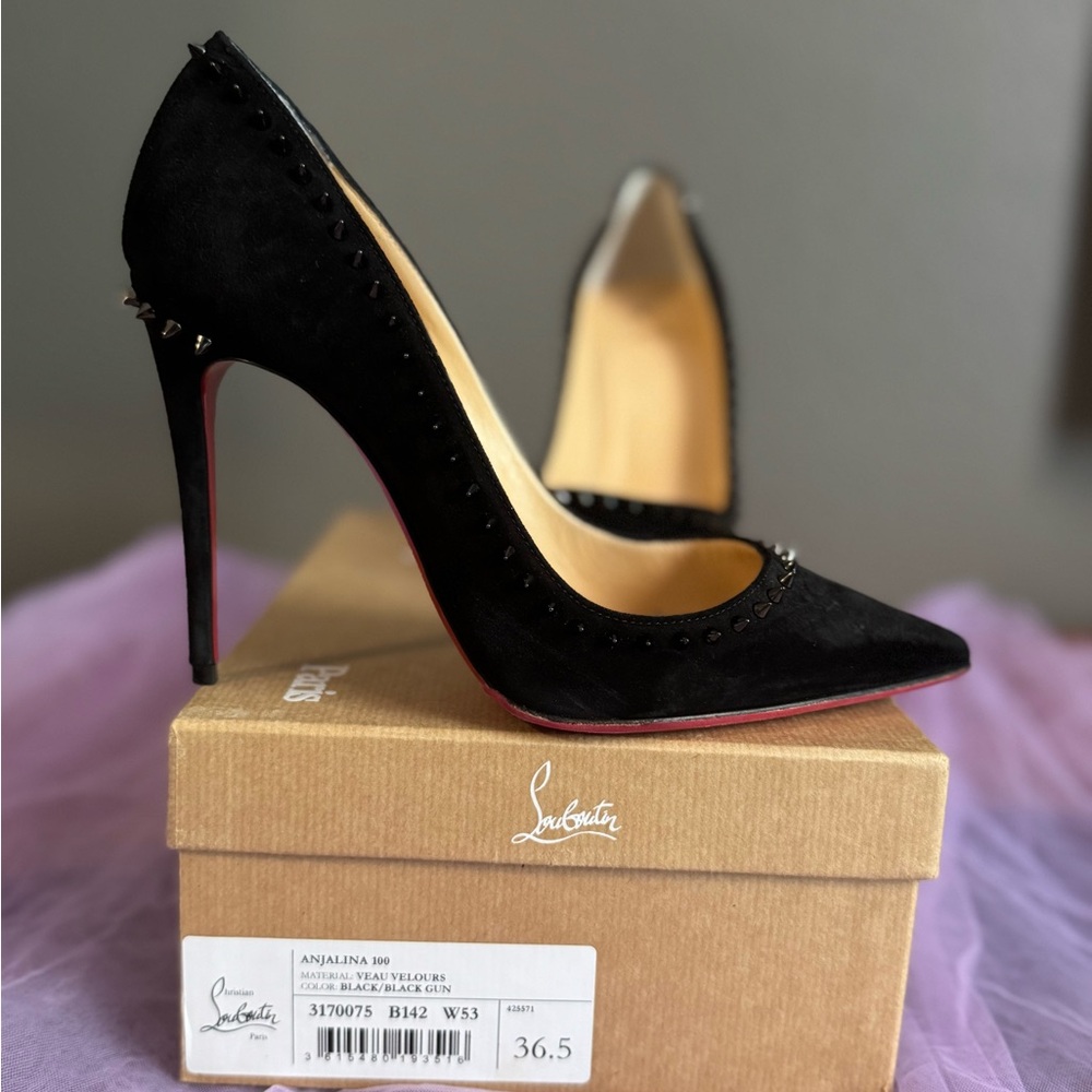 Christian Louboutin Black Studded Heels